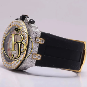 Montre Chronographe de Luxe pour Homme Briva Jewels, Mouvement Analogique, Boîtier en Acier Inoxydable, Résistance à l'Eau 10 Bar, Diamant Moissanite - Product Image 2