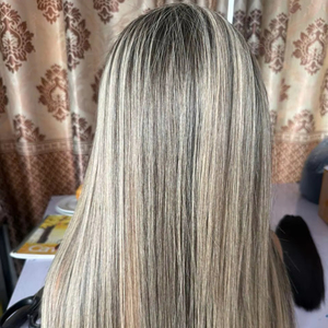 ลดราคาสุดๆ! วิกผมลูกไม้คุณภาพสูง  ด้านหลังเป็นผมแท้ 100%  ท็อปเปอร์ผมลูกไม้สำหรับผู้หญิง - Product Image 1