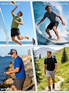 Paquete de 4 Camisetas de Protección Solar para Hombre, Manga Corta, Protección UV UPF 50+, Secado Rápido, para Pesca y Senderismo - Product Image 6