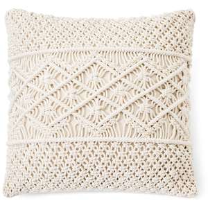 Housse de coussin en macramé à tricoter faite à la main en coton carré housse de canapé décorative pour la maison tissée à la main caractère zippé 45x45 vente en gros - Product Image 3