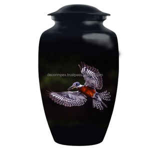 Urne funéraire décorative en métal personnalisable Urne commémorative durable avec design poli au prix de gros - Product Image 1