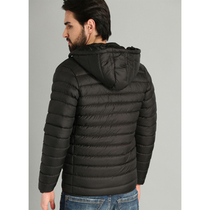 Men's Black Ultra Light Down Puffer <b>Jacket</b> <b>Packable</b> Hooded Coat Outdoor Winter Fashion Casual Wear Wholesale Customized OEM - Product Image 2