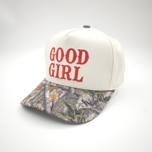 Outdoor Casual Two Tone Unisex Customized Print Pattern 5 Panel a <b>Frame</b> Structured Embroidered Baseball Cap - Product Image 5