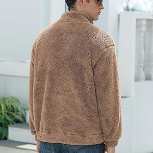 Sweat-shirt zippé en molleton streetwear de haute qualité pour homme, style vintage double couche, effet vieilli, personnalisable, pull décontracté vierge - Product Image 3