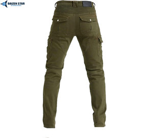 Pantalones Cargo de Motociclista para Hombre, Color Verde Oliva, Transpirables, de Nailon y Algodón, para Todas las Temporadas - Product Image 3