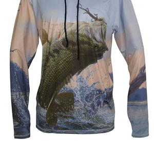 Camisetas de Pesca de Manga Larga para Hombre con Protección Solar UPF 50, Impermeables, Estampadas, con Capucha Refrigerante, Traje de Pesca para Actividades al Aire Libre - Product Image 6