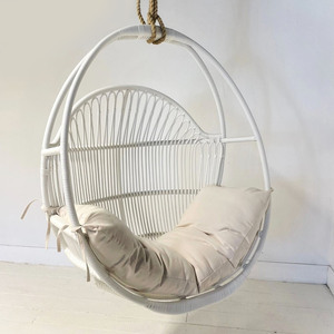 Woven rattan <b>swing</b> chair circular hanging chairs wholesale supply furniture for <b>patio</b> home decor - Product Image 2