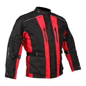 Veste de moto pour homme de haute qualité, noire et rouge, à manches longues, coupe-vent, bicolore, pour toutes les saisons, vêtements de course - Product Image 3