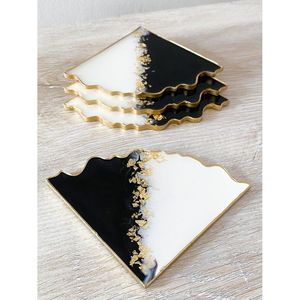 Sous-verres élégants en résine de formes ovales et rondes pour l'intérieur, pour une décoration intérieure élégante et un usage au bureau, produit promotionnel - Product Image 1