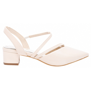 Ann'S <b>Ladies</b> Mid Heel Slingback Dress White <b>Shoes</b> - Product Image 2