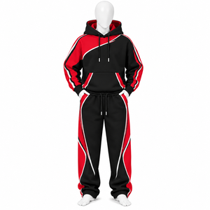 Nuevos diseños, sudaderas con capucha extragrandes para hombre, 100% algodón, efecto descolorido por el sol, conjuntos deportivos para hombre - Product Image 4