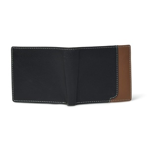 Cartera de hombre de cuero vacuno suave de dos tonos, diseño delgado, hecha a mano, con compartimentos espaciosos y bolsillo para monedas. - Product Image 6
