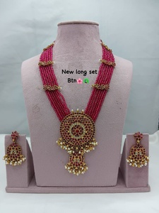 Parure de mariée ethnique traditionnelle sud-indienne en laiton de haute qualité, motif floral en zircon, plaqué or rose, certifiée par un tiers, pour les fêtes - Product Image 4