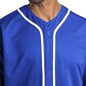 Maillot de baseball personnalisé à manches courtes à prix abordable / Maillots de baseball unis pour hommes imprimés par sublimation en gros - Product Image 2