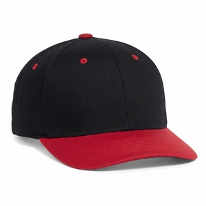Casquette de baseball structurée pour homme en 100 % coton, 5 panneaux, visière incurvée, bicolore, rayée, avec logo brodé en 3D, modèle vierge, vente en gros - Product Image 2