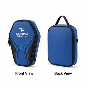 Premium 600D Polyester 320 GSM <b>Table</b> <b>Tennis</b> Bag Royal Blue Black Padded Panel Heat Transfer Custom Logo Sports Carry Case - Product Image 1
