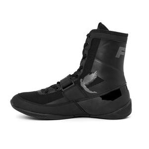 รองเท้าชกมวยแบบสั่งทำขายส่ง คุณภาพพรีเมียม 100% หนังวัวแท้ สีดำ น้ำหนักเบา สำหรับการชกมวย - Product Image 2