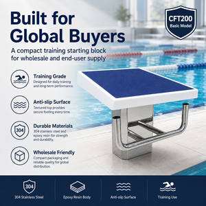 Plateforme de départ standard pour piscine, bloc de départ intérieur, surface antidérapante, support stable, support d'entraînement à la <span class=keywords><strong>natation</strong></span> pour les <span class=keywords><strong>cours</strong></span> - Product Image 5
