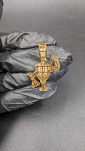 Colgante de moissanita con diseño de bolsa de dinero y signo de dólar, chapado en rodio amarillo, plata de ley 925, joyería de moda urbana para hombre - Product Image 5