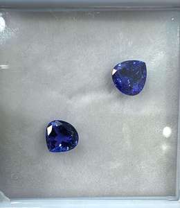 Natural Tanzanite Pair VVS Top Quality Loose Gemstone Matching Pair Certified Tanzanite <b>Stones</b> for Earrings Jewelry Making - Product Image 3