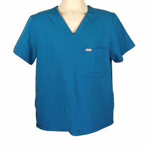 Unisex <b>Scrub</b> <b>Top</b> Customizable Medical Workwear Shirt Lightweight Stretch Uniform Apparel Needle Detection Seamless Fusing for - Product Image 1
