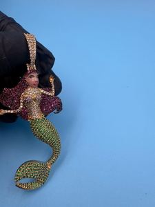 จี้ทรงนางเงือกประดับเพชรโมอิสสีสันสดใส925ชุบทอง18K เครื่องประดับฮิปฮอปสุดหรูของขวัญงานปาร์ตี้ - Product Image 4