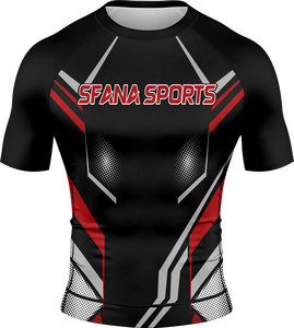 Rashguard léger à manches courtes pour homme avec compression pour le MMA, le grappling et les séances d'entraînement en salle de sport - Product Image 2
