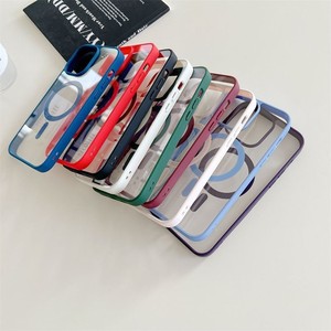เคสโทรศัพท์ใส TPU PC สำหรับ iPhone ป้องกันการกระแทก พร้อมดีไซน์กรอบสีสันสดใส - Product Image 1