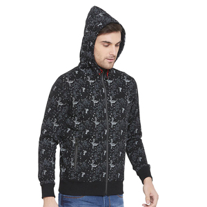 Vente en gros de sweats à capuche en molleton 100% coton épais, teints unis, pour hommes, vêtements d'hiver personnalisés, coupe-vent respirant numérique - Product Image 4
