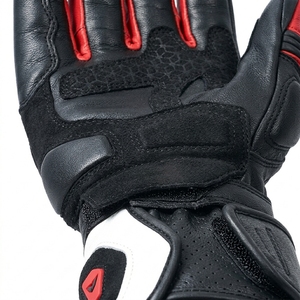 Guantes de Motocicleta de Cuero Completos, Negros, Rojos y Blancos, con Cierre de Cremallera, para Hombre, para Ciclismo y Conducción en Verano - Product Image 5