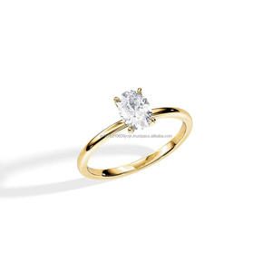 Trisha Jewels Vintage Round Cut Moissanite Solitaire Engagement <b>Ring</b> <b>925</b> Sterling <b>Silver</b> 14K Gold Plating-Women's Jewelry Gift - Product Image 1