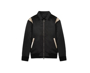 Chaqueta Universitaria Bomber de Satén Ecológica con Logotipo Personalizado para Hombre, Estilo Baloncesto, Hip Hop, Béisbol, con Bordado de Letras - Product Image 1