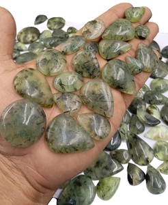 Lote de Cabujones de Prehnita Natural al por Mayor |   Cabujones Sueltos Verdes |   Piedras Preciosas Pulimentadas de Formas Mixtas para la Fabricación de Joyas, Suministro al por Mayor - Product Image 4