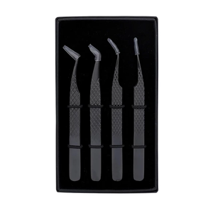 Pinzas para Cejas Laah con Logotipo Personalizado Gratuito, Pinzas de Volumen de 90 Grados, Pinzas para Extensión de Pestañas con Punta de Fibra, Pinzas para Pestañas - Product Image 5