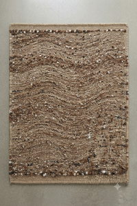 Tapis en laine tissé à la main de qualité supérieure avec un motif en chevron, tapis texturé contemporain pour la décoration de la maison - Product Image 1