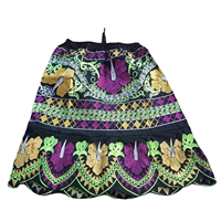 Nouvelle jupe portefeuille décontractée personnalisée pour femme, taille empire, style îles du Pacifique, imprimé polynésien Chuuk, longueur genou, broderie