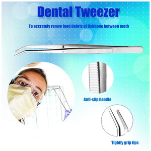 Kit d'outils d'hygiène dentaire en acier inoxydable : Cure-dents, pincettes, fil dentaire, gratte-dents professionnels pour plaque et tartre - Product Image 6