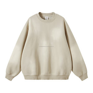 Wash Gradient Cuello redondo Tendencia Otoño Vintage Sudaderas con capucha Venta al por mayor Cuello redondo Manga completa Rosa roja Sudaderas con cuello redondo - Product Image 4