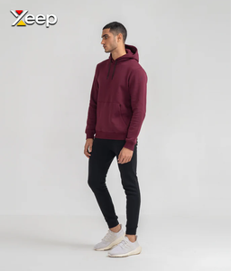 XEEP Sweat à capuche décontracté personnalisé pour homme, coupe régulière, veste d'entraînement hivernale respirante à séchage rapide avec poches, service OEM - Product Image 3