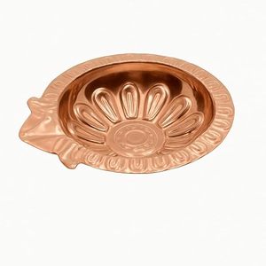 Elegante Lámpara Decorativa de Cobre para Pooja, Decoración del Hogar, Lámpara de Aceite Tradicional para Uso Diario y Festivo - Product Image 2