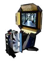 Mesin Game Arcade Resmi Coin Operation GHOST Deluxe 2PL, Mesin Tembak-tembakan Ganda untuk Dua Pemain, Simulator Senjata Taktis