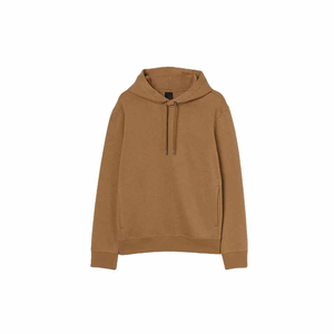 Sudadera con Capucha para Hombre, Color Marrón Sólido, Felpa de Algodón, Transpirable, Ecológica, Corte Regular, Informal, Diseño con Bolsillos para Invierno - Product Image 1