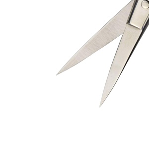 Ciseaux de toilettage pour soins personnels, épilation du visage et coupe des poils des oreilles, du nez et des sourcils, en acier inoxydable, pointe fine et droite - Product Image 3