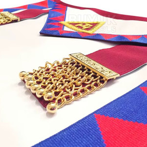 Delantales de Masonería Personalizados, Hechos a Mano, Bordados en Cuero, Ajustables, Diseño Ceremonial Distintivo, con Pin de Seguridad - Product Image 4