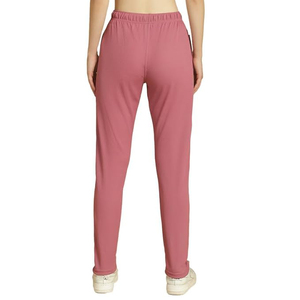 Pantalon de jogging décontracté pour femme, coupe ample, taille haute élastique avec cordon de serrage, jambe fuselée, poches zippées, couleur unie - Product Image 3