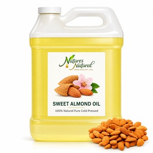 Aceite de almendras dulces 100% puro prensado en frío de Natures Natural para el cuidado de la piel y el cabello - Product Image 1