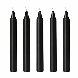 Bougies droites noires de 4 pouces, faites à la main en cire de paraffine, bougies religieuses pour les fêtes, écologiques, parfumées aux fleurs, Noël - Product Image 1