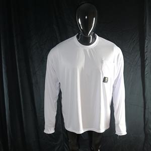 เสื้อยืดสีขาวแขนยาวสำหรับทำงาน ผลิตตามสั่ง 100% โพลีเอสเตอร์ ระบายอากาศได้ดี จาก Mesh Urban Productions - Product Image 1