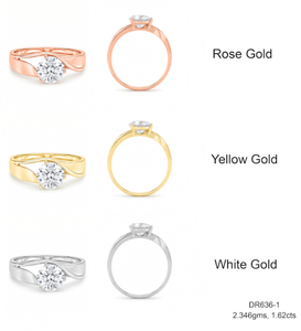 Bague en diamant de laboratoire taille brillant certifiée IGI pour fiançailles, mariage, demande en mariage – Vente chaude, élégante, en or jaune 14 carats - Product Image 3