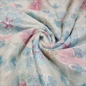 Premium position print with embroidery fabric is a modern textile designed for stylish fashion and <b>garment</b> collections This fabr - Product Image 6